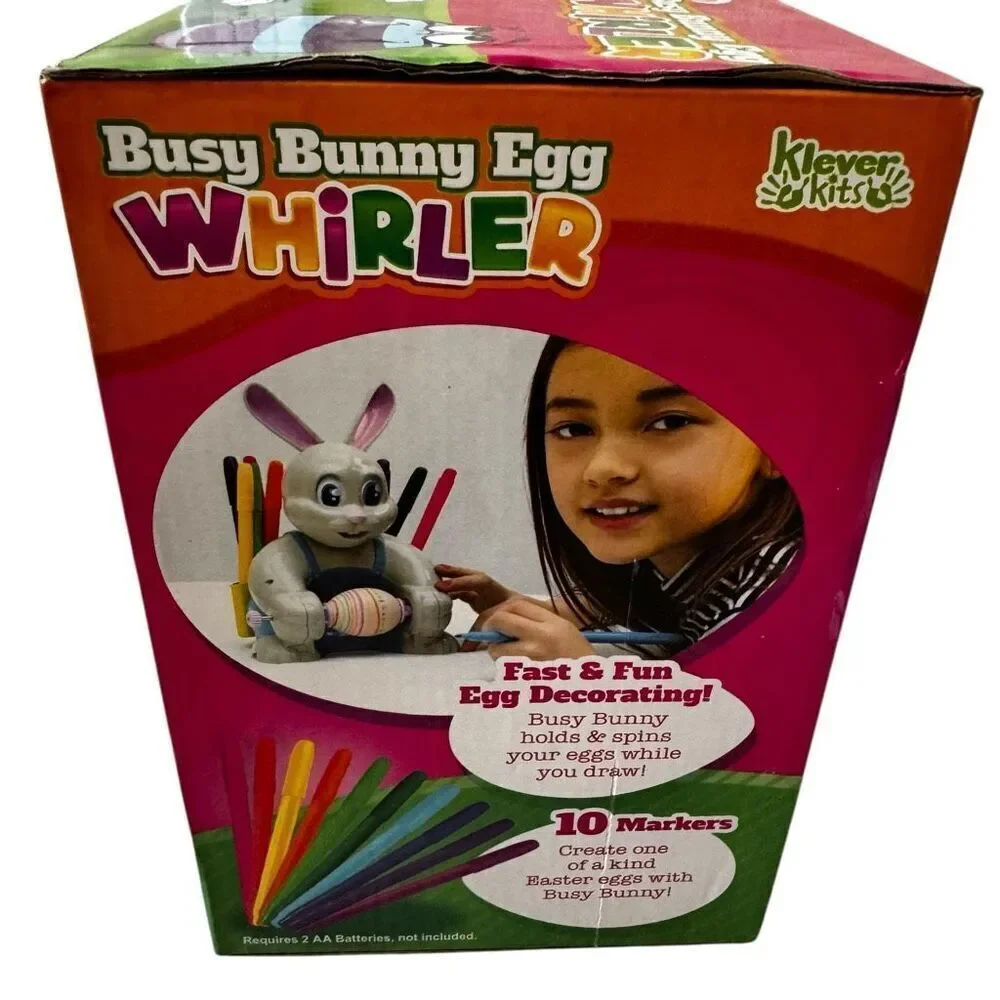 JOYIN Motorized Easter Egg Decorator Kit Easter Busy Bunny Egg Spinner